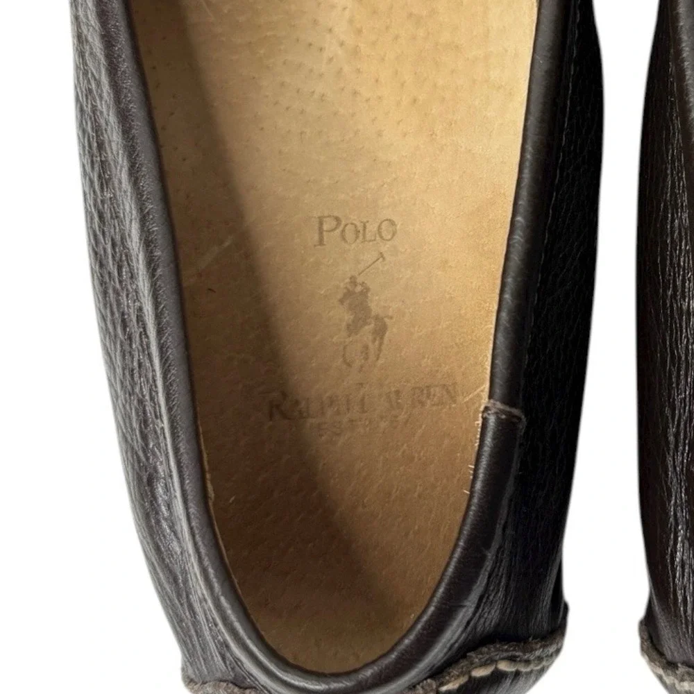 POLO RALPH LAUREN Telly II Brown Leather Penny Driving Loafers Size‎ 11D